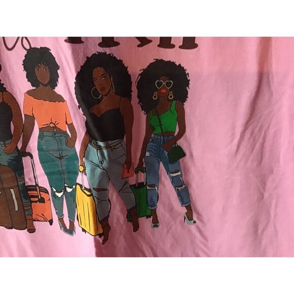 Girls Trip Graphic T Shirt Size XL Pink Short Sleeve African American Women - Picture 4 of 5